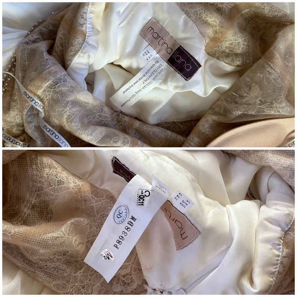 Customized Martina Liana 938 Boho Ivory Silk And Lace Wedding Dress Size 12 US - Picture 15 of 16